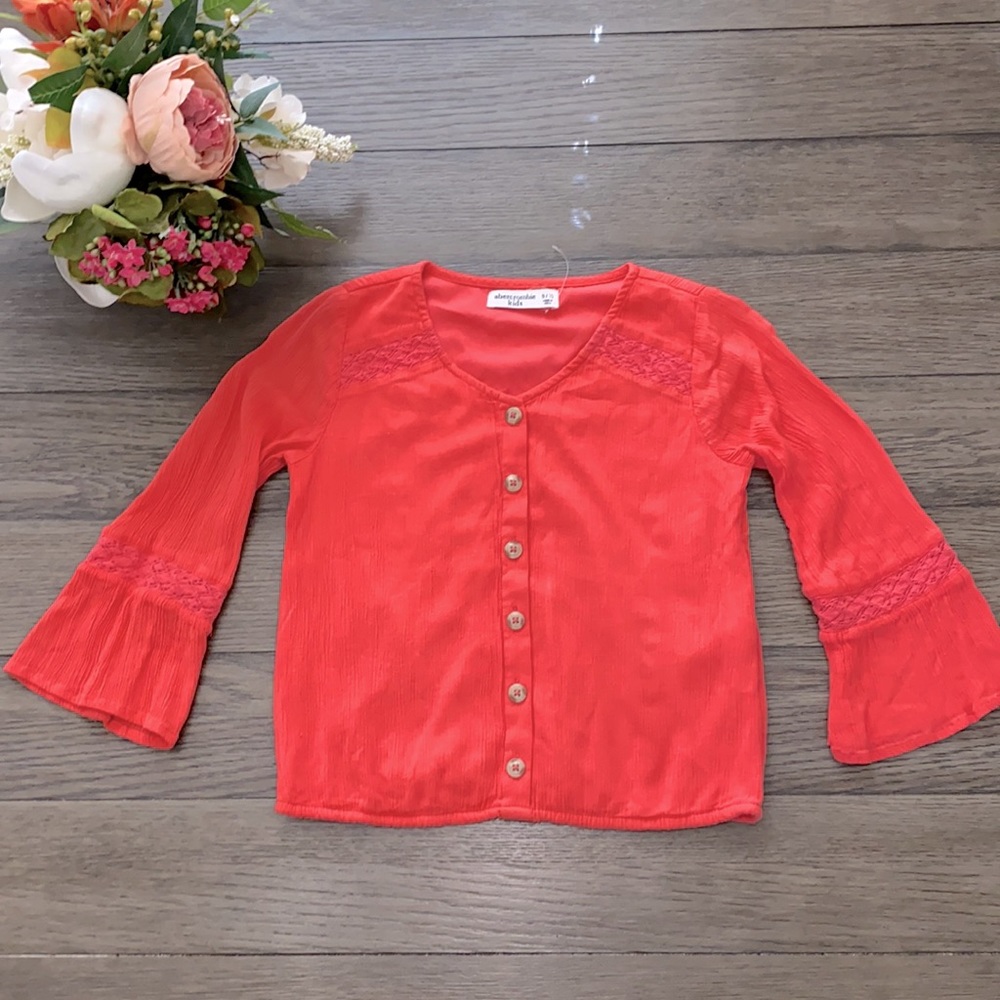 Abercrombie Kids long sleeve coral tunic 9/10